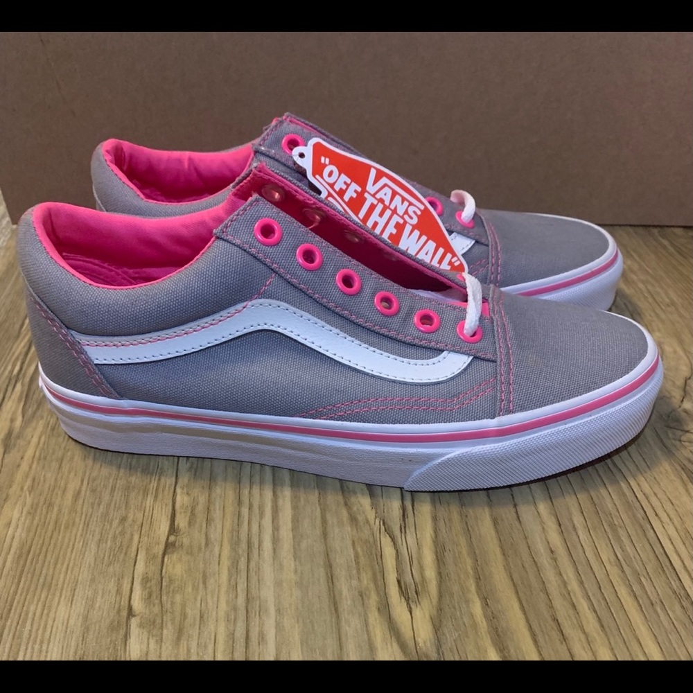 Pink & Gray Vans.
